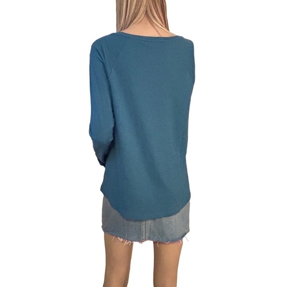 J. Jill Pullover Top Sweater Shirt Tank Cotton Cadet Blue Boat Neck XS-S - Picture 6 of 13